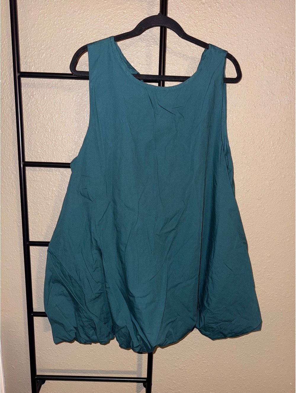 Free People Struttin’ Bubble Dress Teal Blue Size Medium Sleeveless Boho